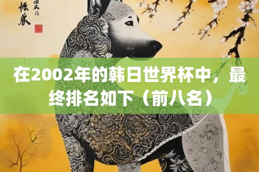 在2002年的韩日世界杯中，最终排名如下（前八名）
