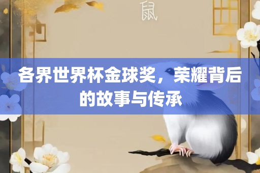 各界世界杯金球奖，荣耀背后的故事与传承