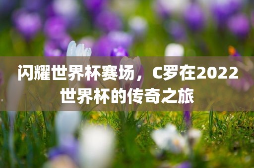 闪耀世界杯赛场，C罗在2022世界杯的传奇之旅