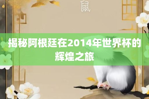 揭秘阿根廷在2014年世界杯的辉煌之旅