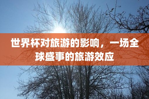 世界杯对旅游的影响金炬实业股份有限公司，一场全球盛事的旅游效应