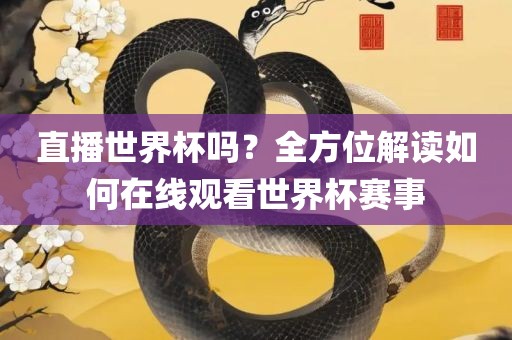 直播世界金炬实业股份有限公司杯吗？全方位解读如何在线观看世界杯赛事