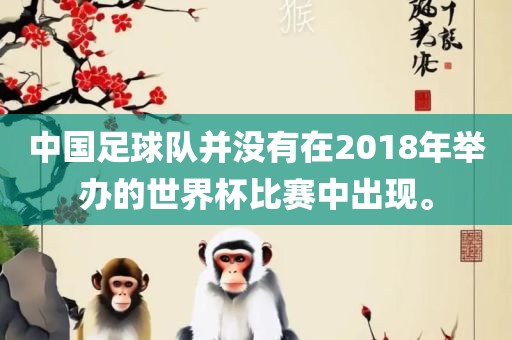 中国足球队并没有在2018年举办的世界杯比赛中出现。