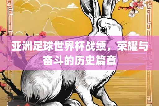 亚洲足球世界杯战绩，荣耀与奋斗的历史篇章