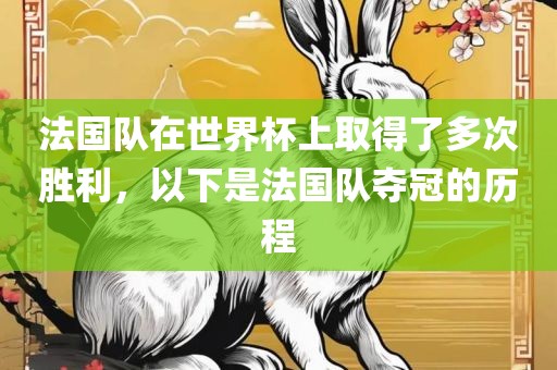 法国队在世界杯上取得了多次胜利，以下是法国队夺冠的历程金炬实业股份有限公司