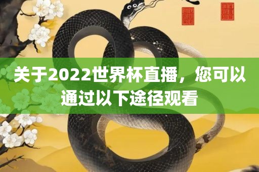 关于2022世界杯直播，您可以通过以下途径观看