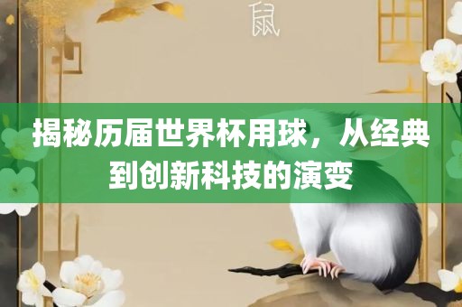 揭秘历届世界杯用球，从经典到创新科技的演变