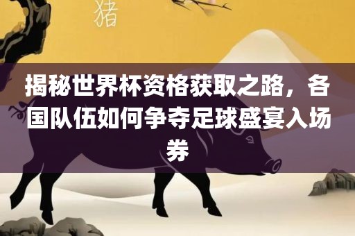 揭秘世界杯资格获取之路，各国队伍如何争夺足球盛宴入场券金炬实业股份有限公司