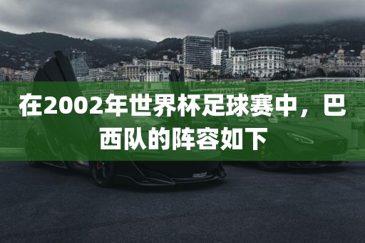 在2002年世界杯足球赛中，巴西队的阵容如下