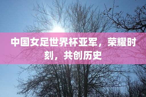 中国女足世界杯亚军，荣耀时刻，共创历史