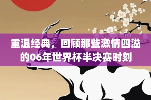 重温经典，回顾那些激情四溢的06年世界杯半决赛时刻金炬实业股份有限公司