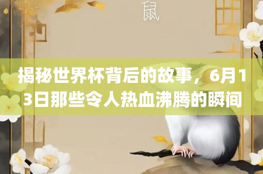 揭秘世界杯背后的故事，6月13日那些令人热血沸腾的瞬间金炬实业股份有限公司
