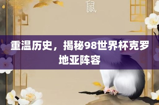 重温历史，揭秘98世界杯克罗地亚阵容