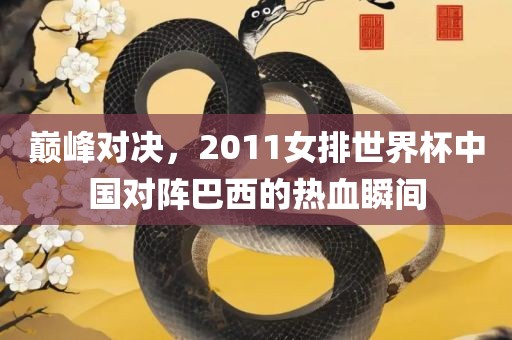 巅峰对决，2011女排世界杯中国对阵巴西的热血瞬间