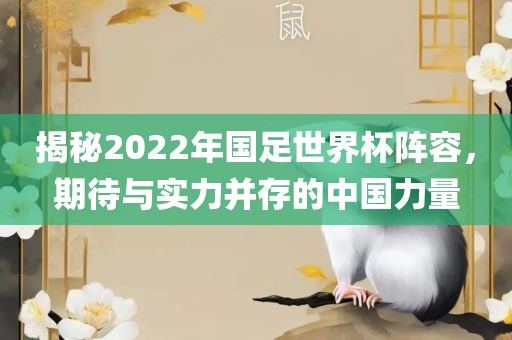 揭秘2022年国足世界杯阵容，期待与实力并存的中国力量