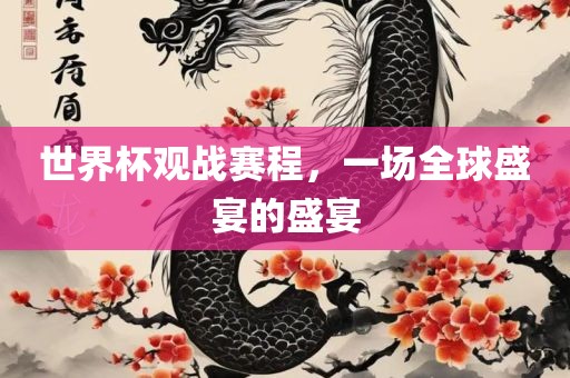 世界杯观战赛程，一场全球盛宴的盛宴