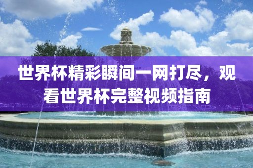 世界杯精彩瞬间一网打尽，观看世界杯完整视频指南