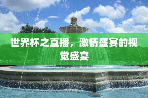 世界杯之直播，激情盛宴的视觉盛宴