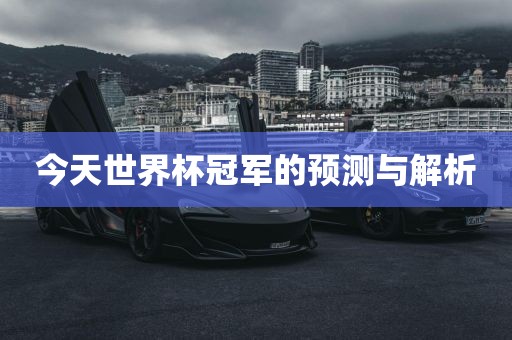 今天世界杯冠军的预测与解析